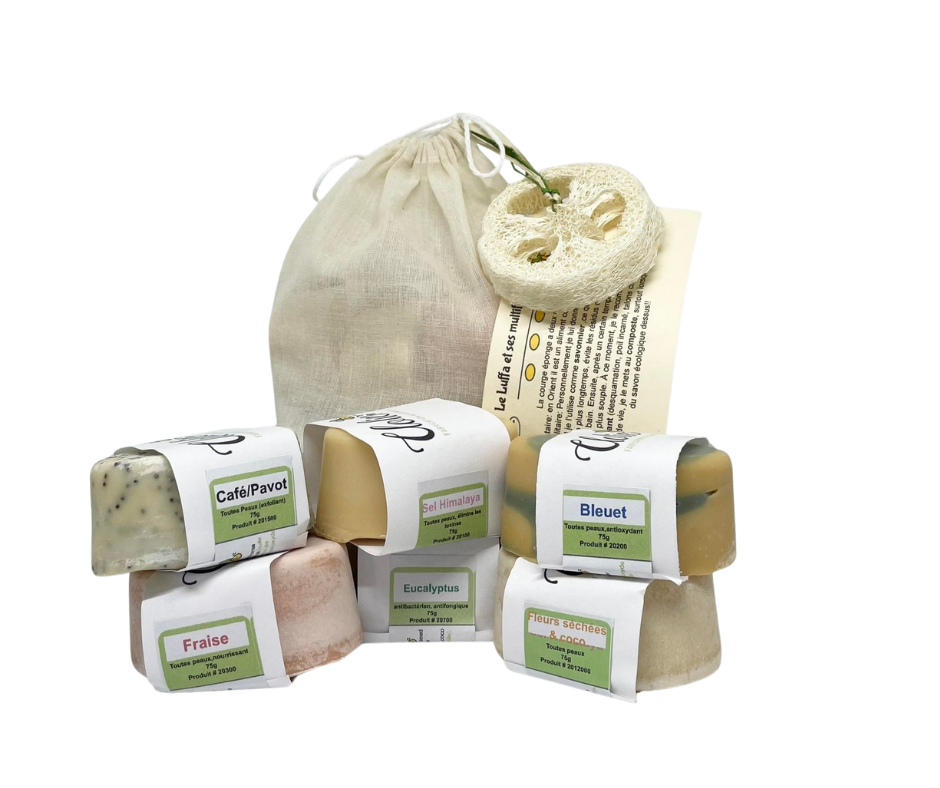 Lot de savons (1 kilo ou sac 6 savons)