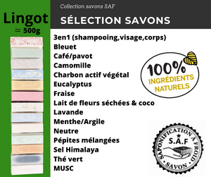Lingot savon +/- 500g