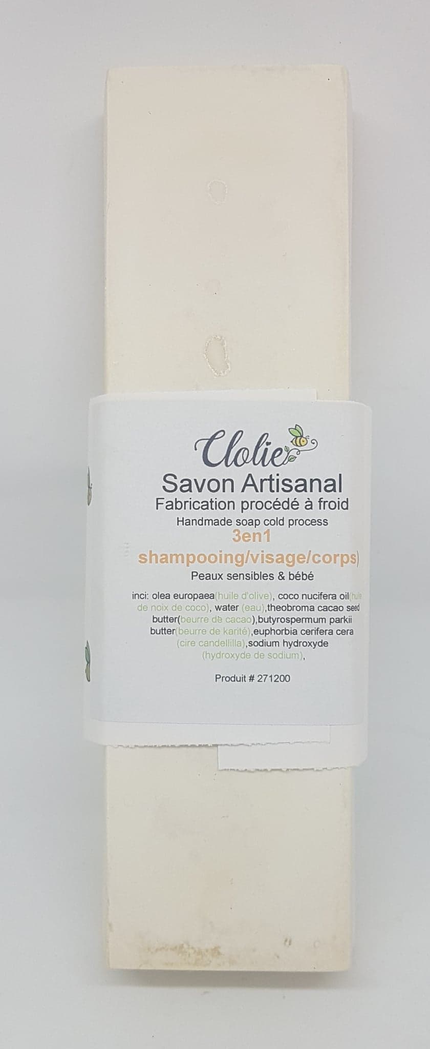 Lingot savon +/- 500g